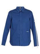 Calvin Klein 205w39nyc Point-collar Zip-through Cotton-twill Shirt