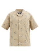 Matchesfashion.com Jacquemus - Carton-embroidered Cotton-poplin Shirt - Mens - Dark Beige