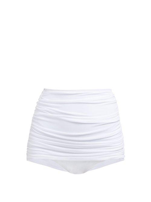 Matchesfashion.com Norma Kamali - Bill High Rise Bikini Briefs - Womens - White