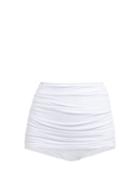 Matchesfashion.com Norma Kamali - Bill High Rise Bikini Briefs - Womens - White