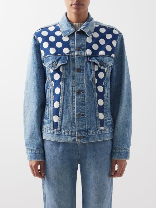 Caro Editions - Reworked Levi's Denim Patchwork Jacket - Womens - Navy White