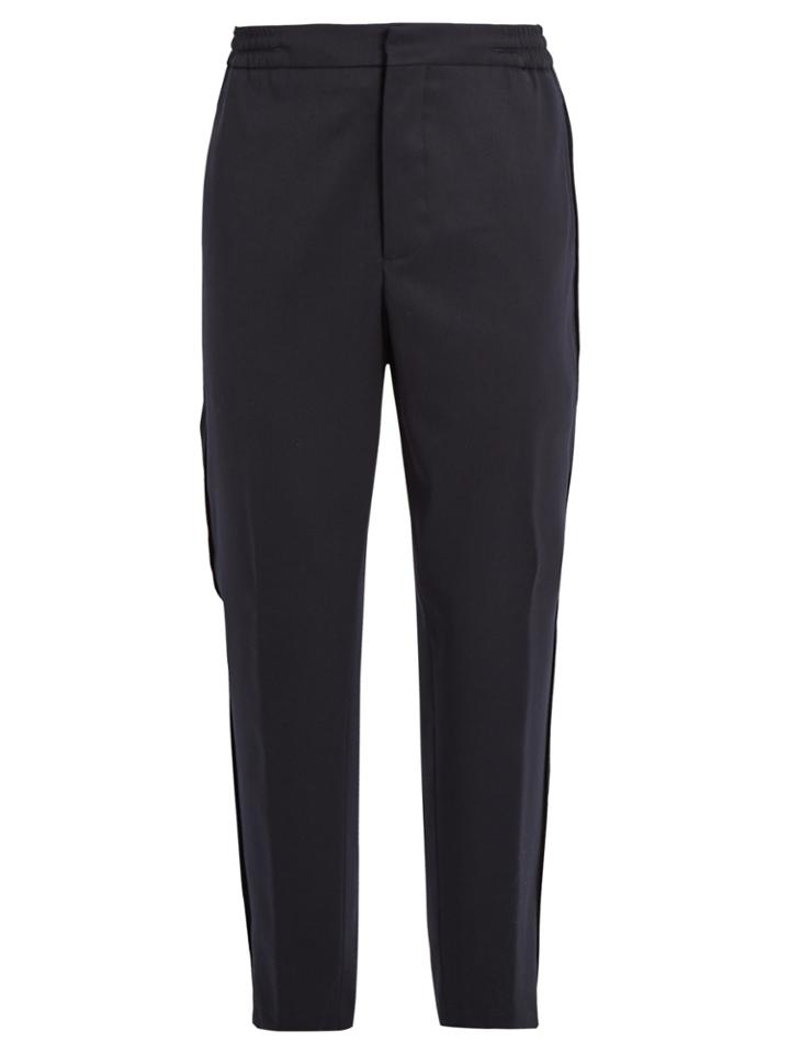Barena Venezia Drawstring-waist Tapered-leg Wool-blend Trousers