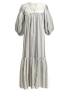 Matchesfashion.com Love Binetti - Light My Fire Cotton Dress - Womens - Blue Stripe