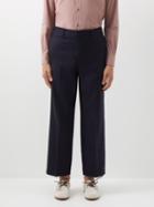 Barena Venezia - Frare Pleated Wool-blend Trousers - Mens - Navy