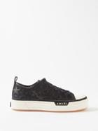 Amiri - Stars Court Leather-appliqu Canvas Trainers - Mens - Black White