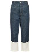 Matchesfashion.com Loewe - Fisherman Turn Up Cuff Jeans - Womens - Dark Blue