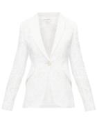 Matchesfashion.com Alexander Mcqueen - Single-breasted Crochet Jacket - Womens - White
