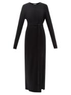 Raey - Recycled Cashmere-blend Thigh-split Dress - Womens - Black