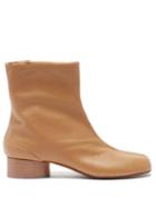 Maison Margiela - Tabi Split-toe Leather Ankle Boots - Womens - Nude