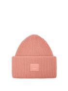 Matchesfashion.com Acne Studios - Pansy S Face Ribbed Knit Beanie Hat - Mens - Pink