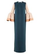 Roksanda Litani Bell-cuff Stretch-crepe Dress
