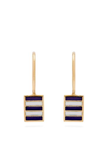 Jessica Biales Enamel & Yellow-gold Earrings