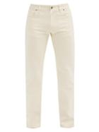 Matchesfashion.com Fendi - Ff-logo Jacquard Trousers - Mens - White
