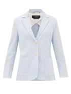 Matchesfashion.com Weekend Max Mara - Giubilo Suit Jacket - Womens - Blue White