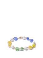 Mens Jewellery Liou - Petie Millefiori Glass & Gold-filled Bracelet - Mens - Multi