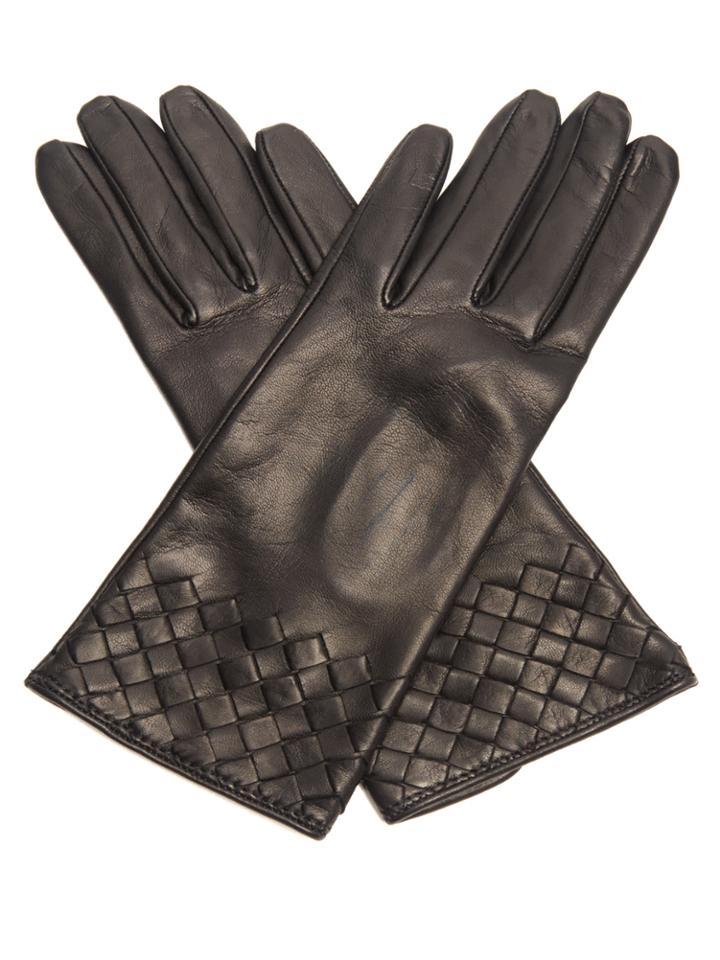 Bottega Veneta Intrecciato Leather Gloves