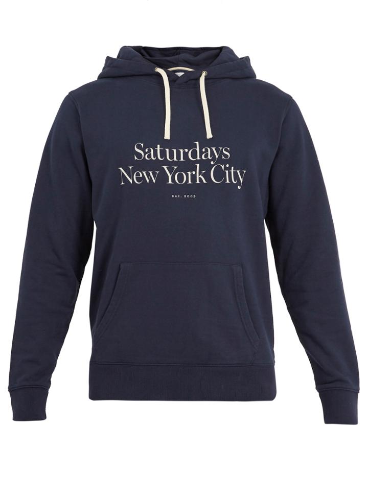Saturdays Nyc Ditch Miller Logo-print Hooded Cotton Sweatshirt