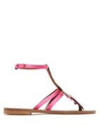 Matchesfashion.com Lvaro - Ariana Feather Embellished Sandals - Womens - Pink Multi