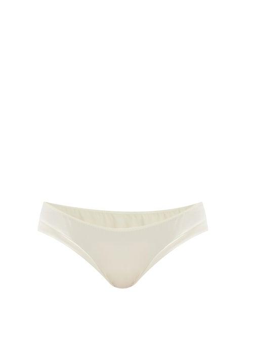 Ladies Lingerie Myla London - Covent Garden Silk-blend Satin Briefs - Womens - Cream