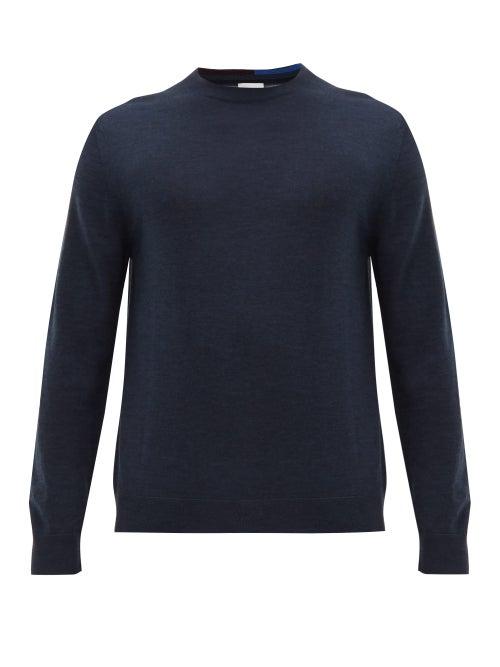 Matchesfashion.com Paul Smith - Crew-neck Merino-wool Sweater - Mens - Navy