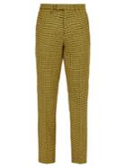 Raf Simons Slim-leg Houndstooth Wool Trousers