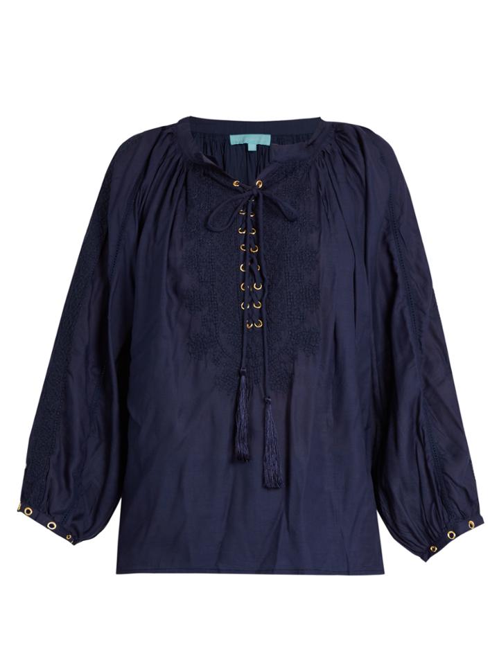 Melissa Odabash Alessandra Lace-up Shirt