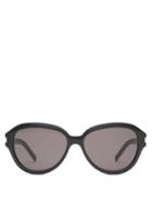 Matchesfashion.com Saint Laurent - Round Acetate Sunglasses - Womens - Black