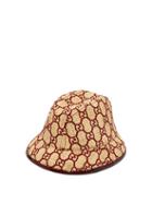 Matchesfashion.com Gucci - Snakeskin Trimmed Gg Embroidered Raffia Fedora - Womens - Burgundy