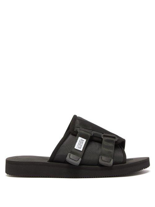 Matchesfashion.com Suicoke - Kaw Cab Technical Twill Slides - Mens - Black