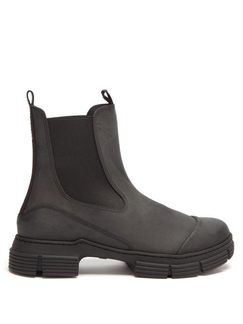 Matchesfashion.com Ganni - Chunky Recycled-rubber Chelsea Boots - Womens - Black
