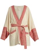 Mes Demoiselles Gwen Embroidered-trim Cotton Jacket