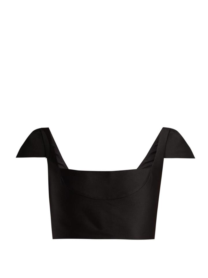 Vika Gazinskaya Cap-sleeved Cropped Top