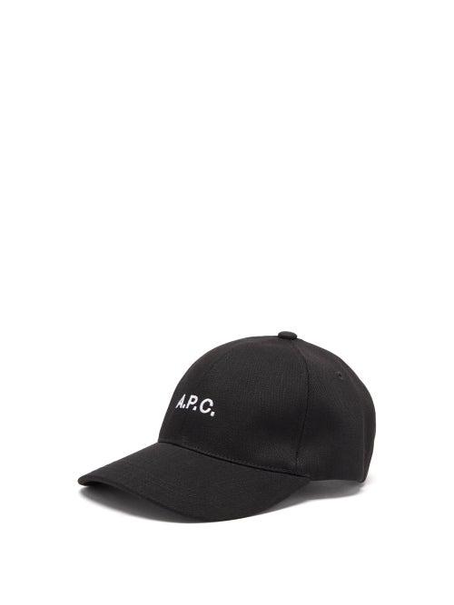 A.p.c. - Charlie Logo-embroidered Canvas Cap - Mens - Black
