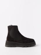 Jimmy Choo - Clayton Crystal-embellished Suede Ankle Boots - Womens - Black