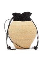 Matchesfashion.com Eliurpi - Drawstring-pouch Mini Straw Shoulder Bag - Womens - Beige