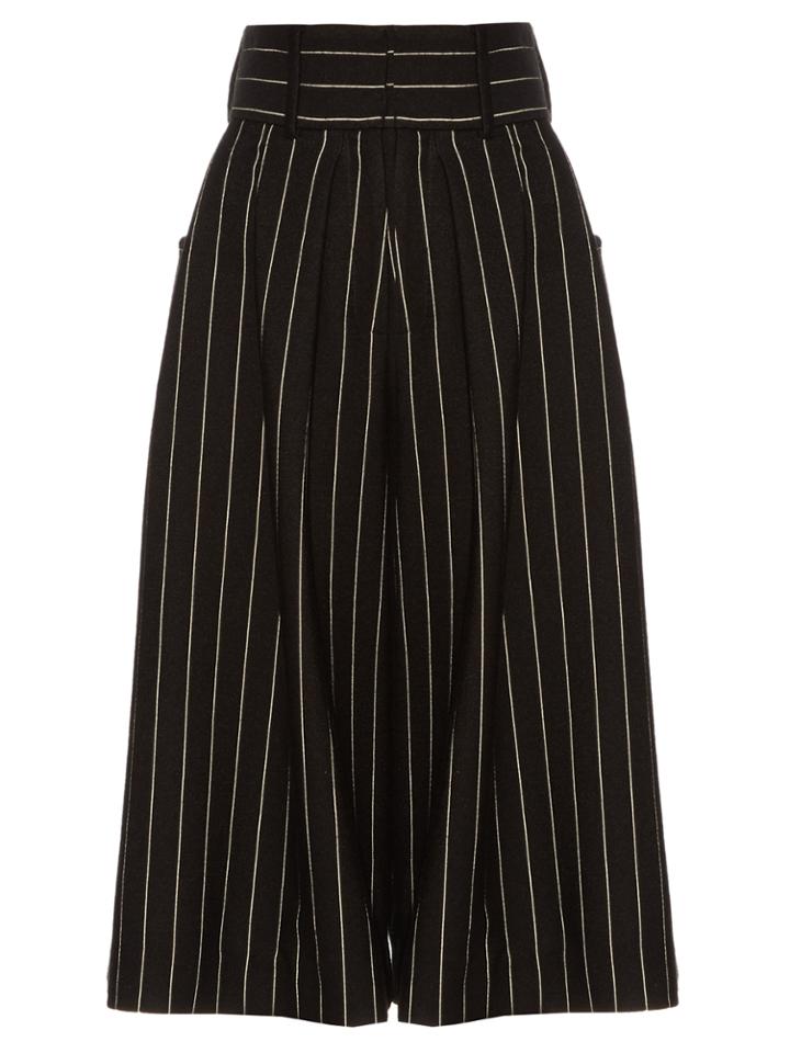 Jw Anderson Striped Pleat-front Culottes