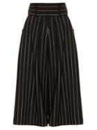 Jw Anderson Striped Pleat-front Culottes