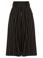 Jw Anderson Striped Pleat-front Culottes