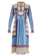 Dodo Bar Or Stephanie Embroidered Striped Cotton Dress