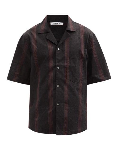 Matchesfashion.com Acne Studios - Striped Cotton-blend Jacquard Shirt - Mens - Black Multi