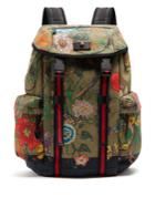 Gucci Floral Snake Print Backpack