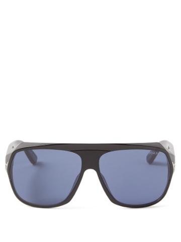 Tom Ford Eyewear - Hawkings Flat-top Acetate Sunglasses - Mens - Black
