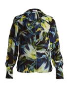 Matchesfashion.com Erdem - Fae Night Bird Print Silk Crepe De Chine Shirt - Womens - Yellow Print