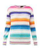 Matchesfashion.com Loewe Paula's Ibiza - Striped Melange Sweater - Womens - Multi