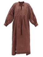 Lee Mathews - Sylvie Ramie Maxi Dress - Womens - Brown