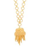 Matchesfashion.com Aurlie Bidermann - Elvira Foliage-pendant 18kt Gold-plated Necklace - Womens - Gold