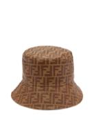 Matchesfashion.com Fendi - Ff Waxed Canvas Bucket Hat - Mens - Brown