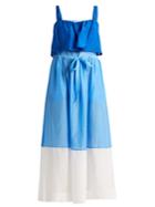 Diane Von Furstenberg Colour-block Cotton And Silk-blend Dress