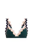 Rye Hoot Scallop-edged Triangle Bikini Top
