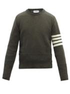 Mens Rtw Thom Browne - Four-bar Wool Sweater - Mens - Green